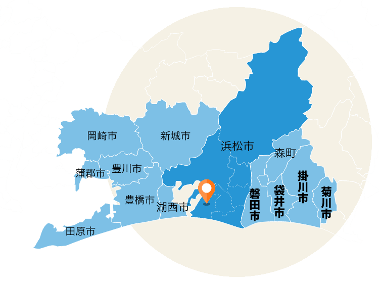 浜松市周辺の地図