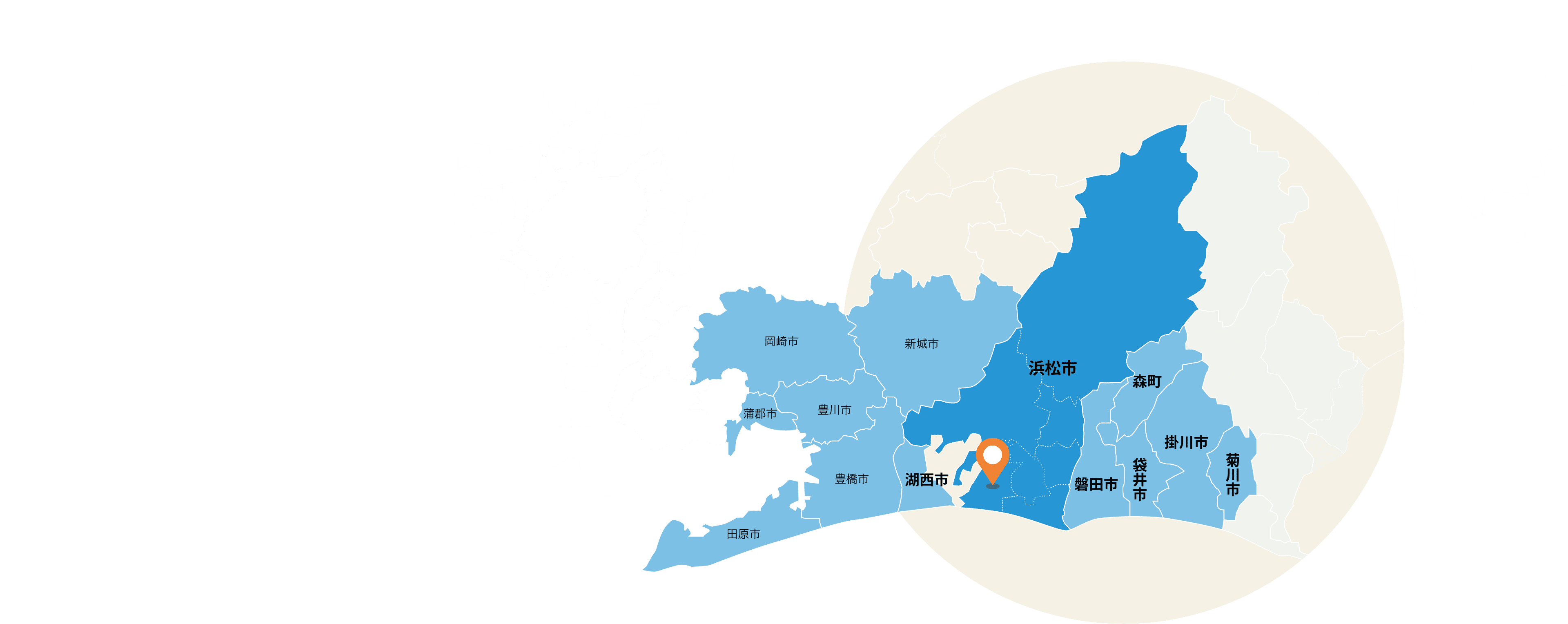 浜松市周辺の地図